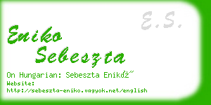 eniko sebeszta business card